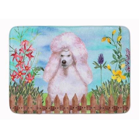 CAROLINES TREASURES White Standard Poodle Spring Machine Washable Memory Foam Mat CK1279RUG